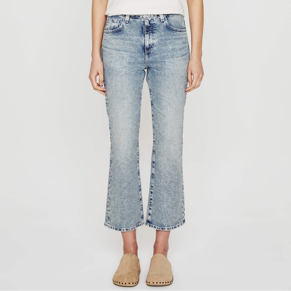 NWT AG Jeans Kinsley High-Rise Cropped Flare Jeans